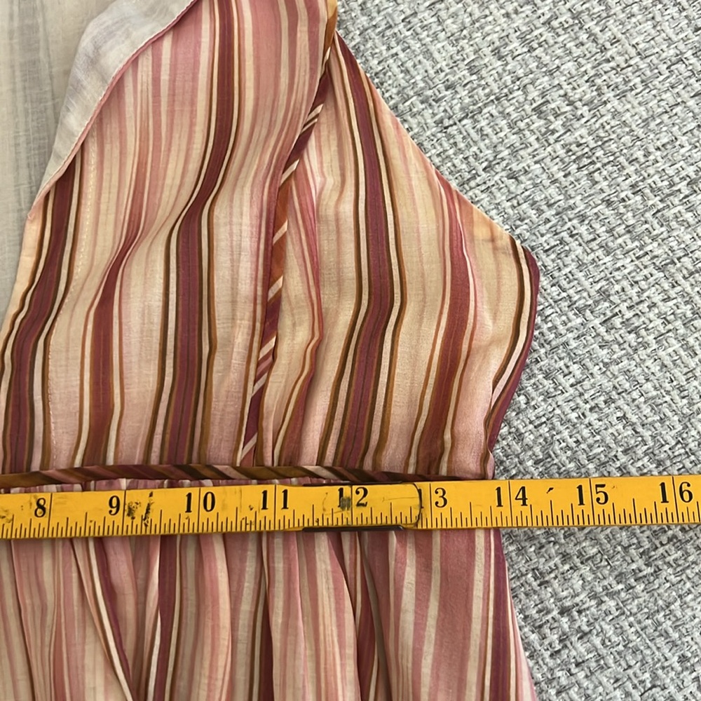 SAMANTHA TREACY Striped Deep V-neck Cocktail Dress - Picture 7 of 12